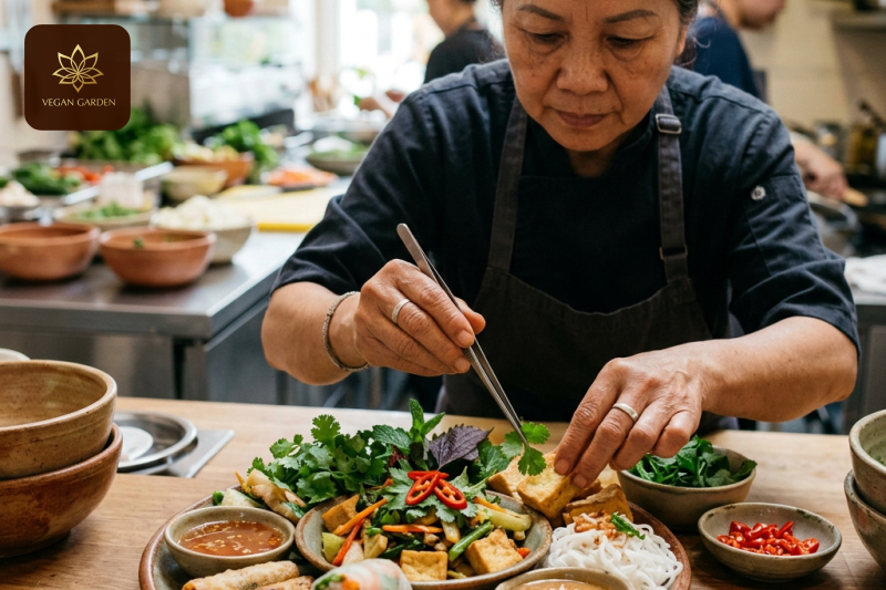 Frische und gesunde vietnamesische Zutaten - Gruppenreservierung Vegan Garden Berlin – Feiern im veganen Restaurant